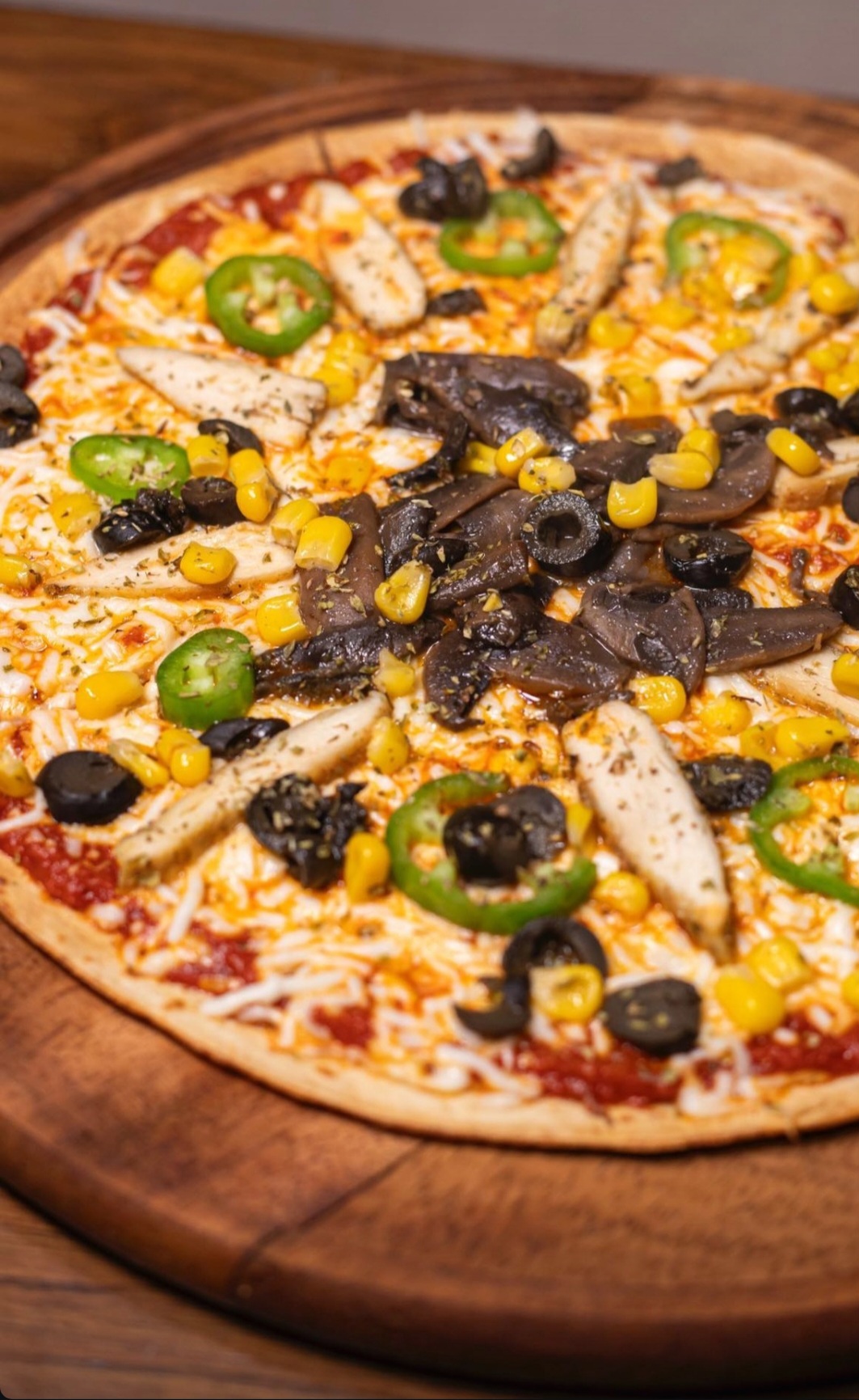 Fresh savory pizza