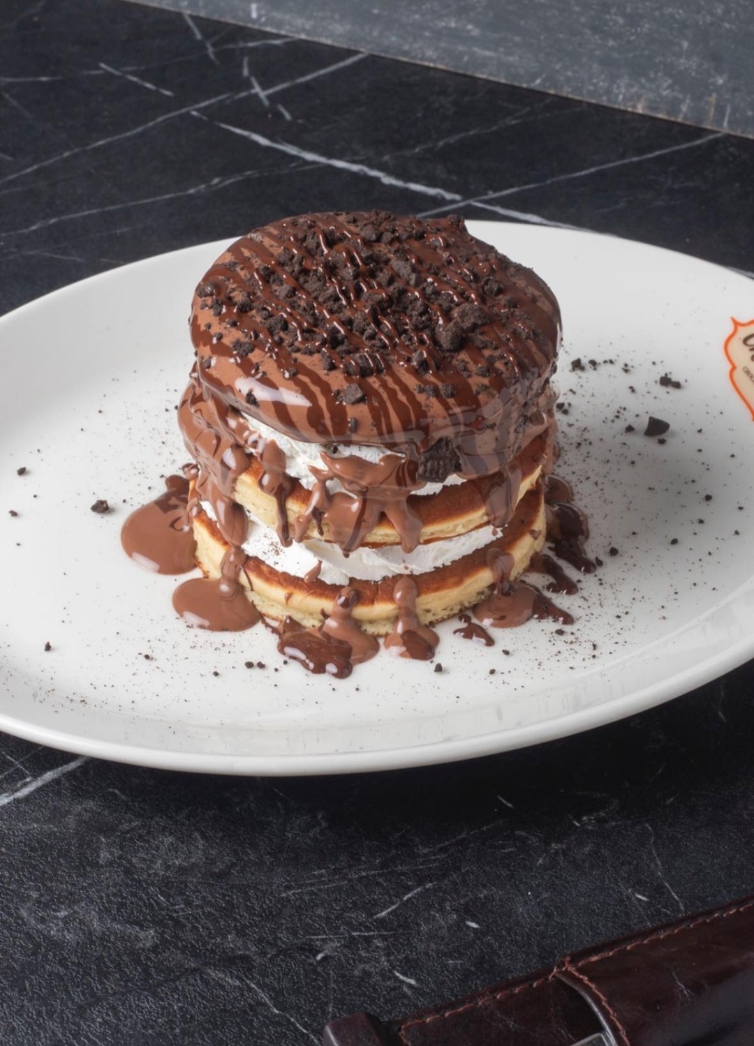 Signature chocolate dessert stack